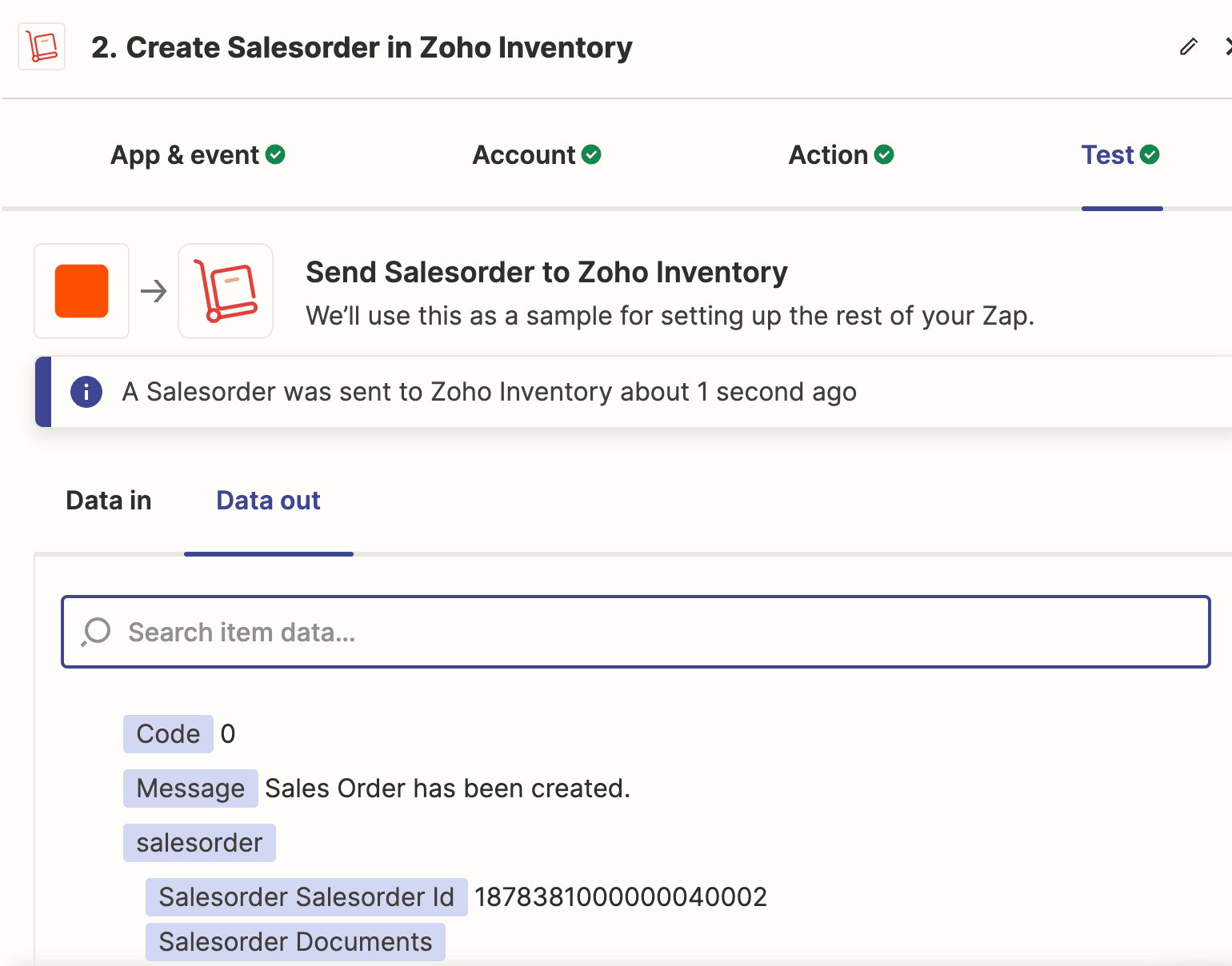 Zoho Inventory Test 