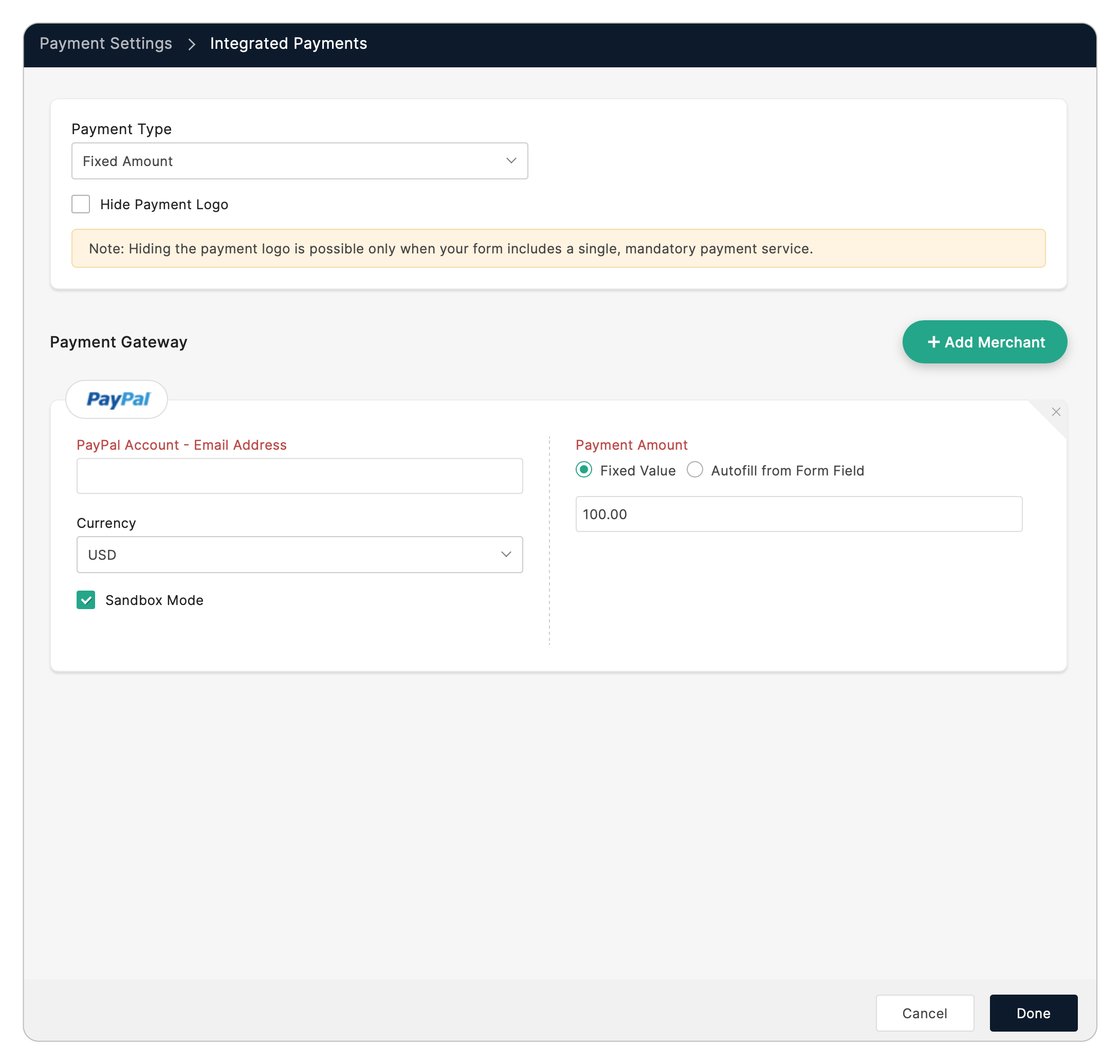 Payment Type