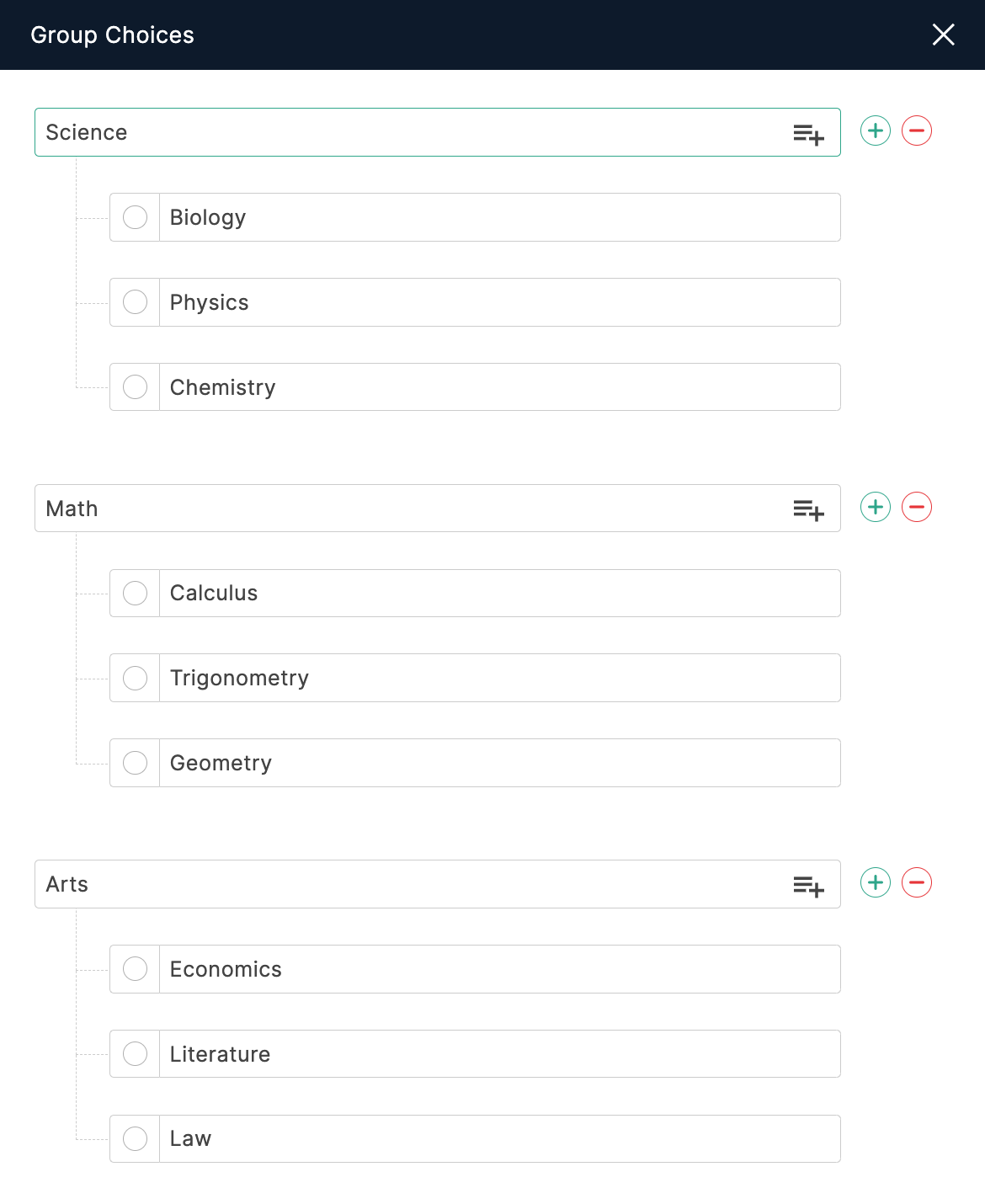 Group Choices