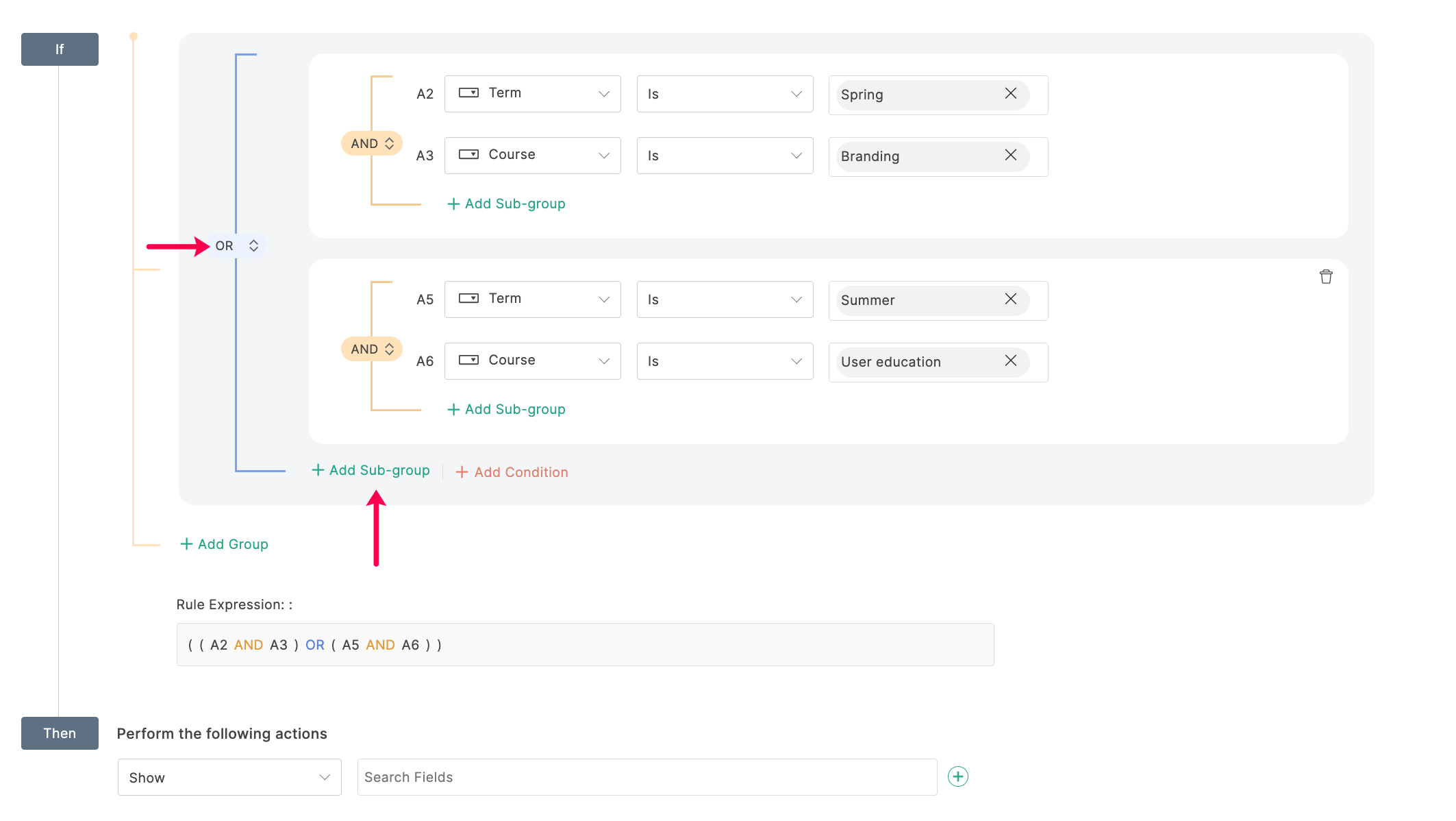 Add Subgroups