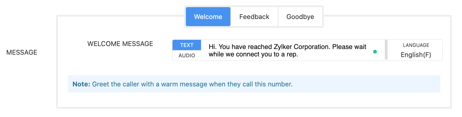 speech to text zoho