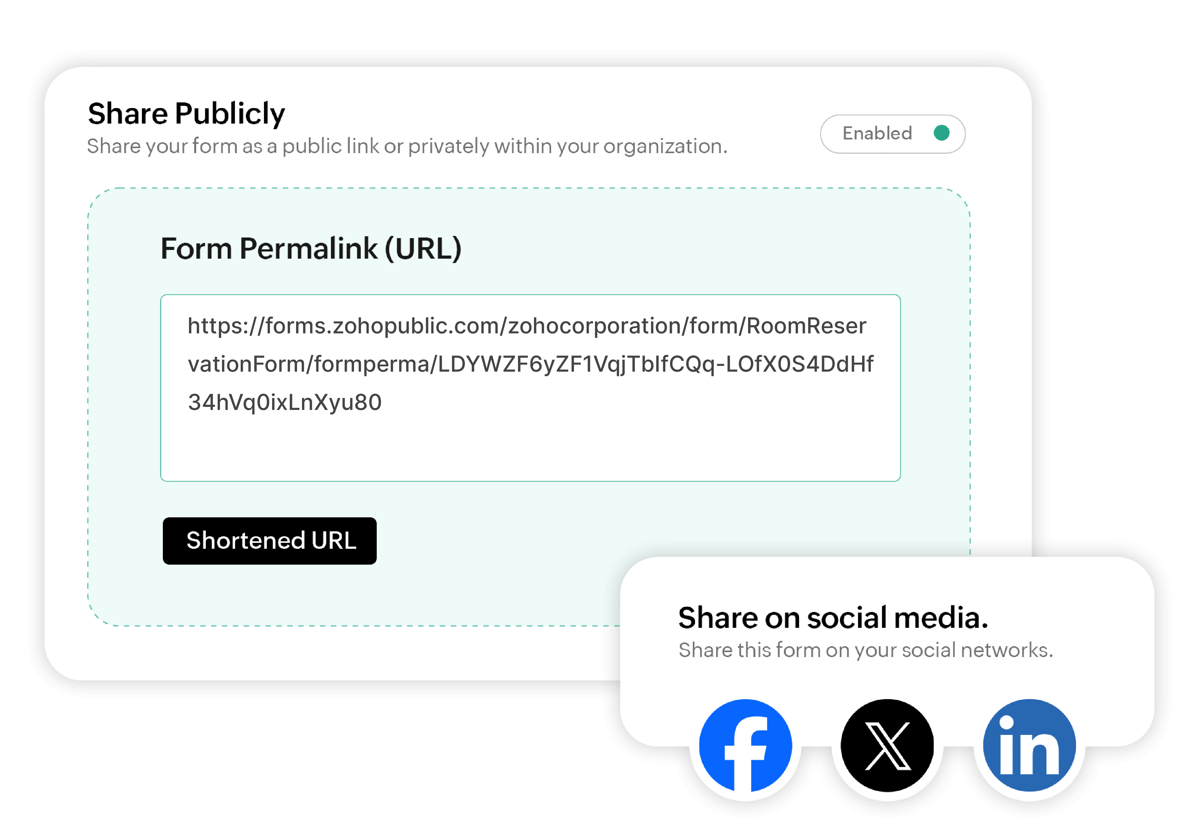 Share form publicly