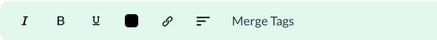 Text editor toolbar