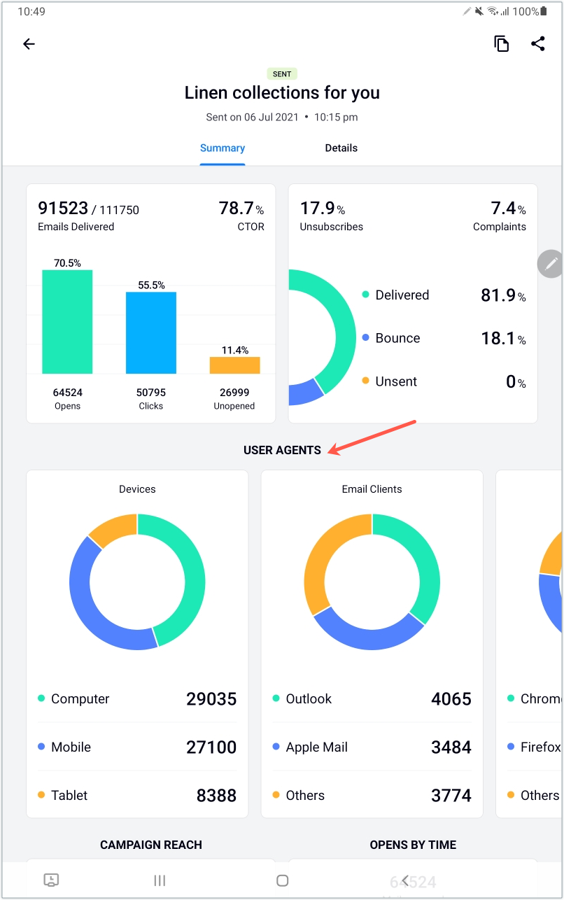 user agent stats