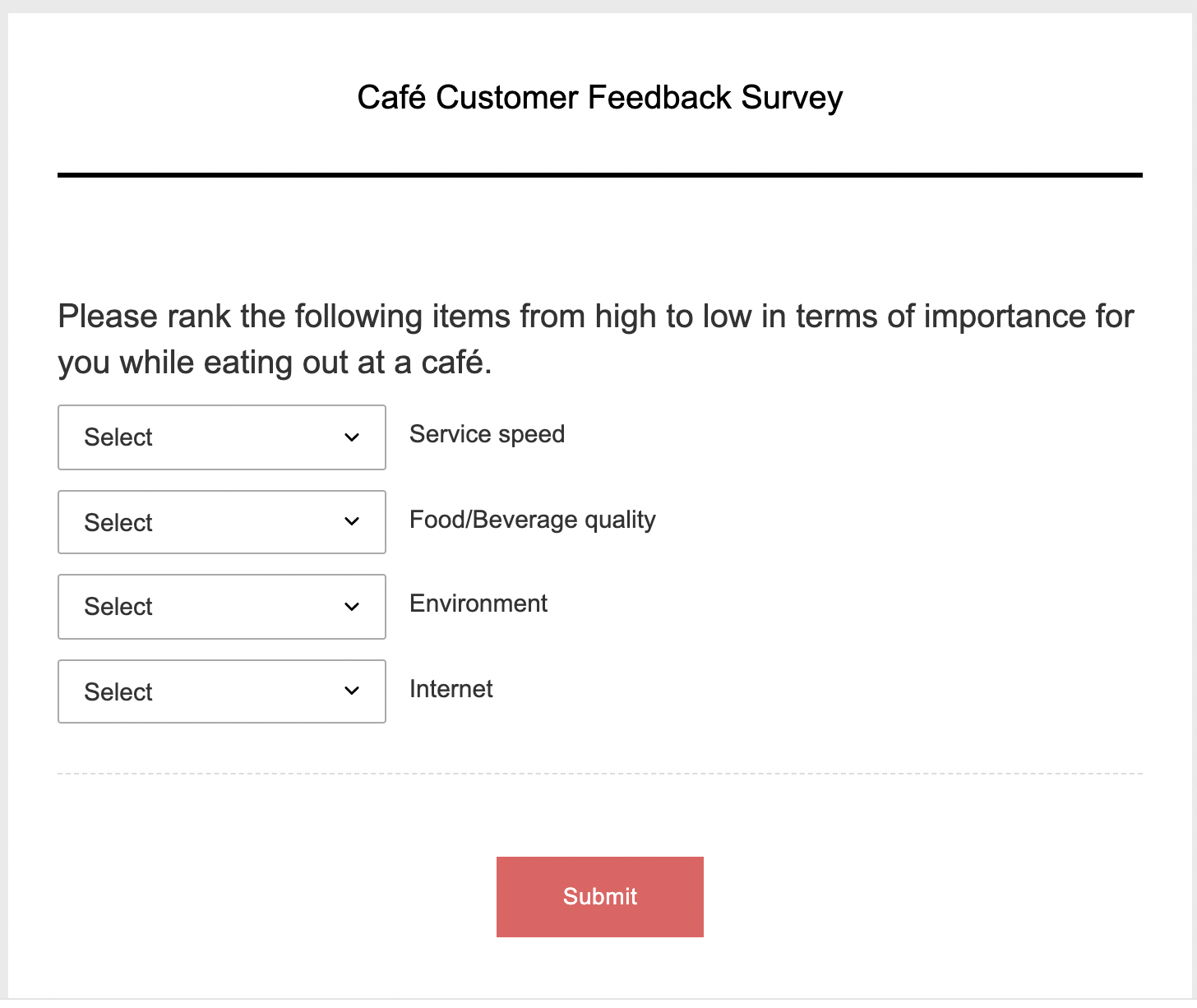 How To Create Ranking Questions In Zoho Survey | Online Help Guide