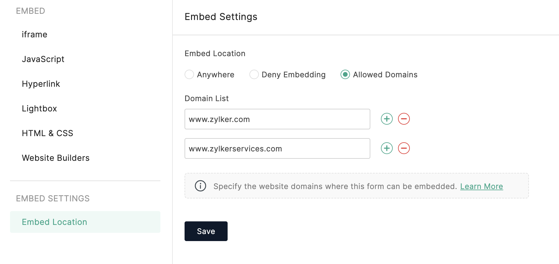 Domain List