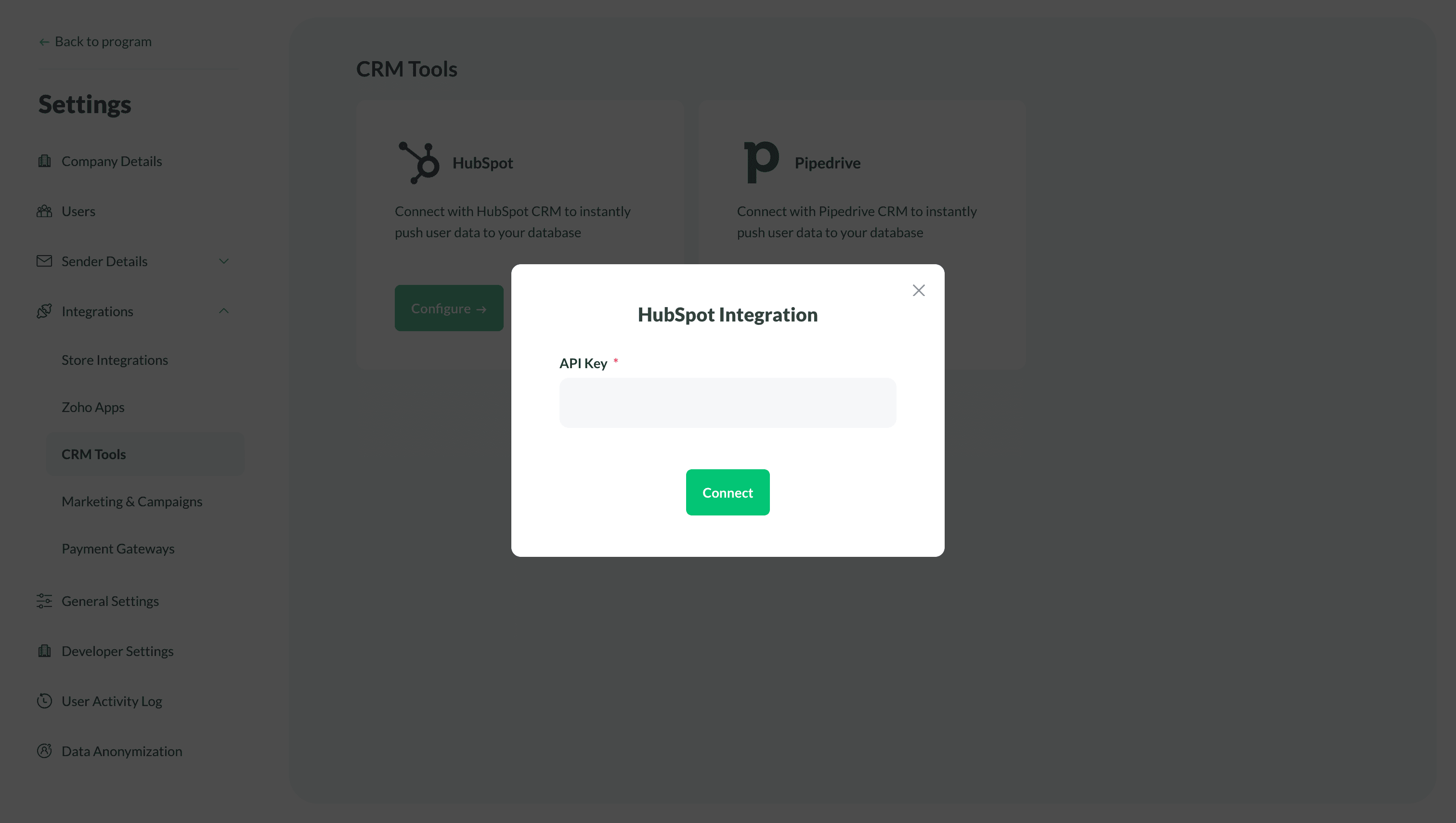 Zoho Thrive - HubSpot Integration