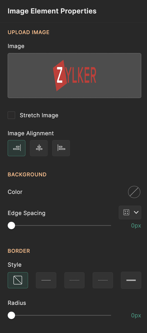 Image Element Properties