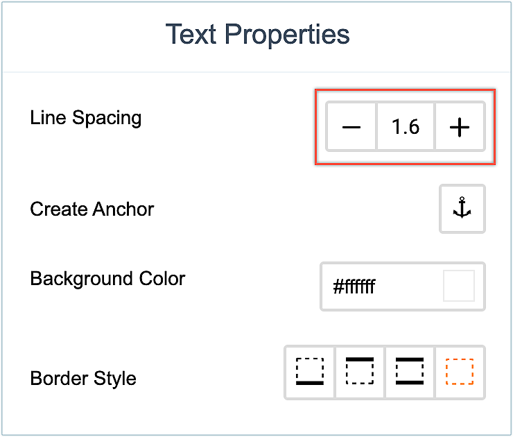 text properties