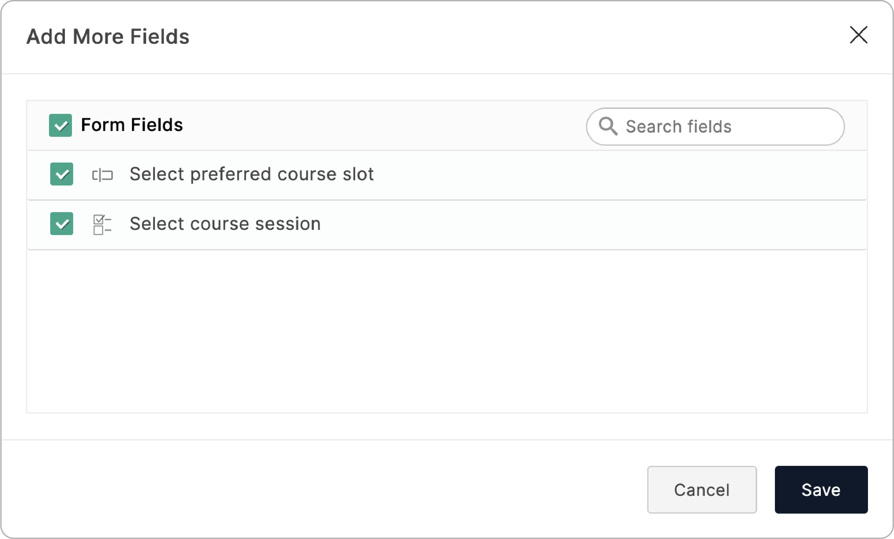 Add more fields