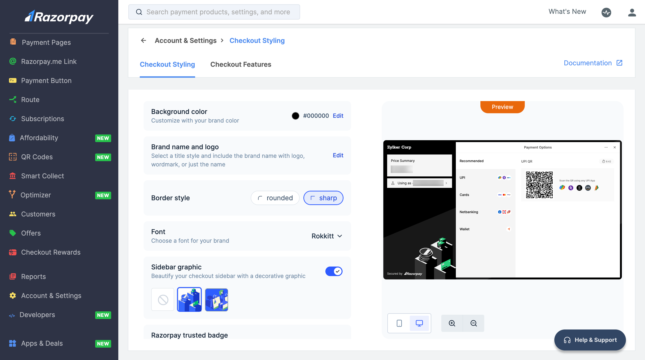 Razorpay Dashboard
