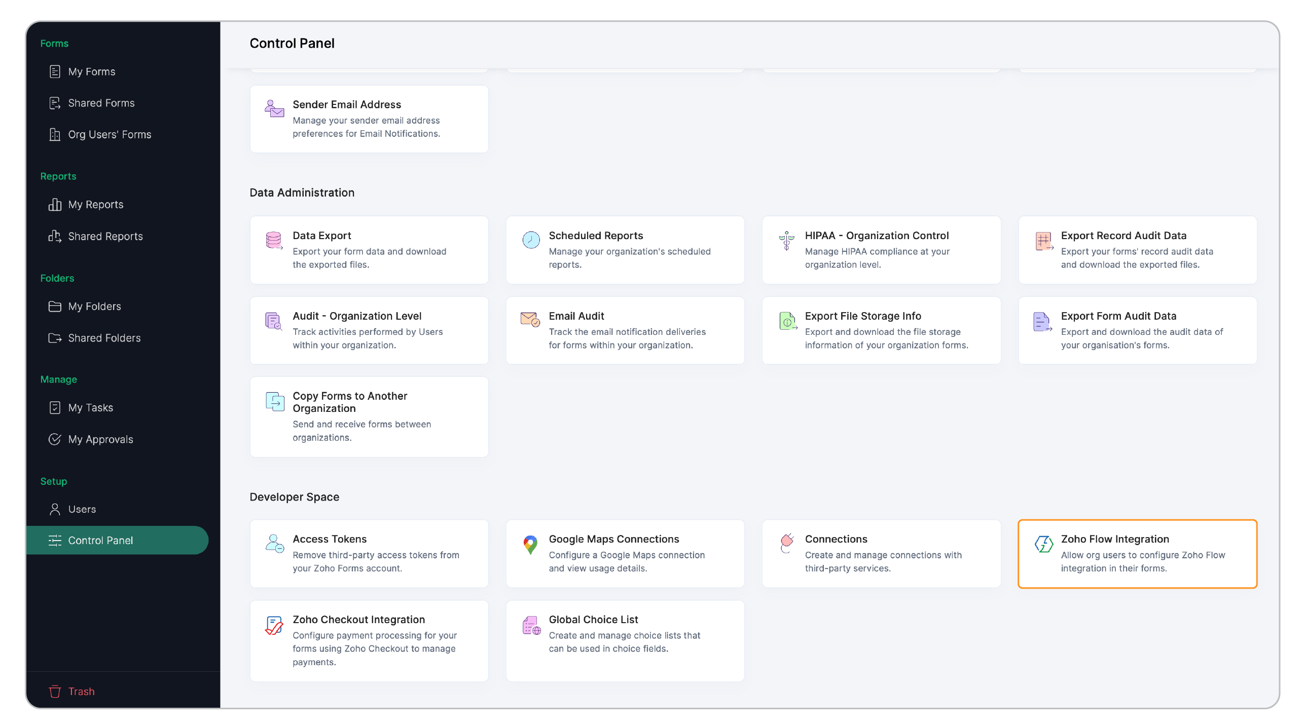 Zoho Flow Integration