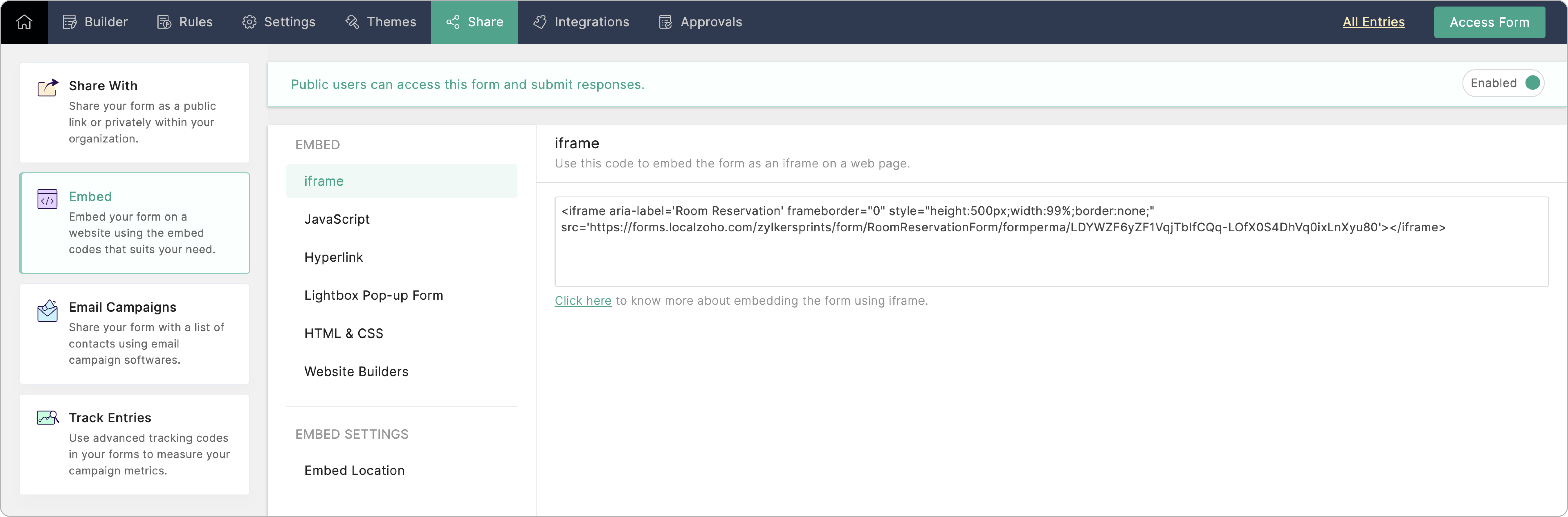Copy the embed code