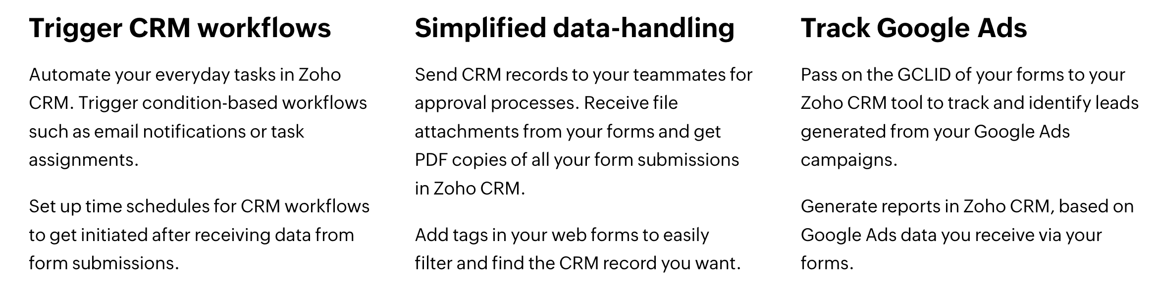 Zoho CRM Integration | Overview - Zoho Forms