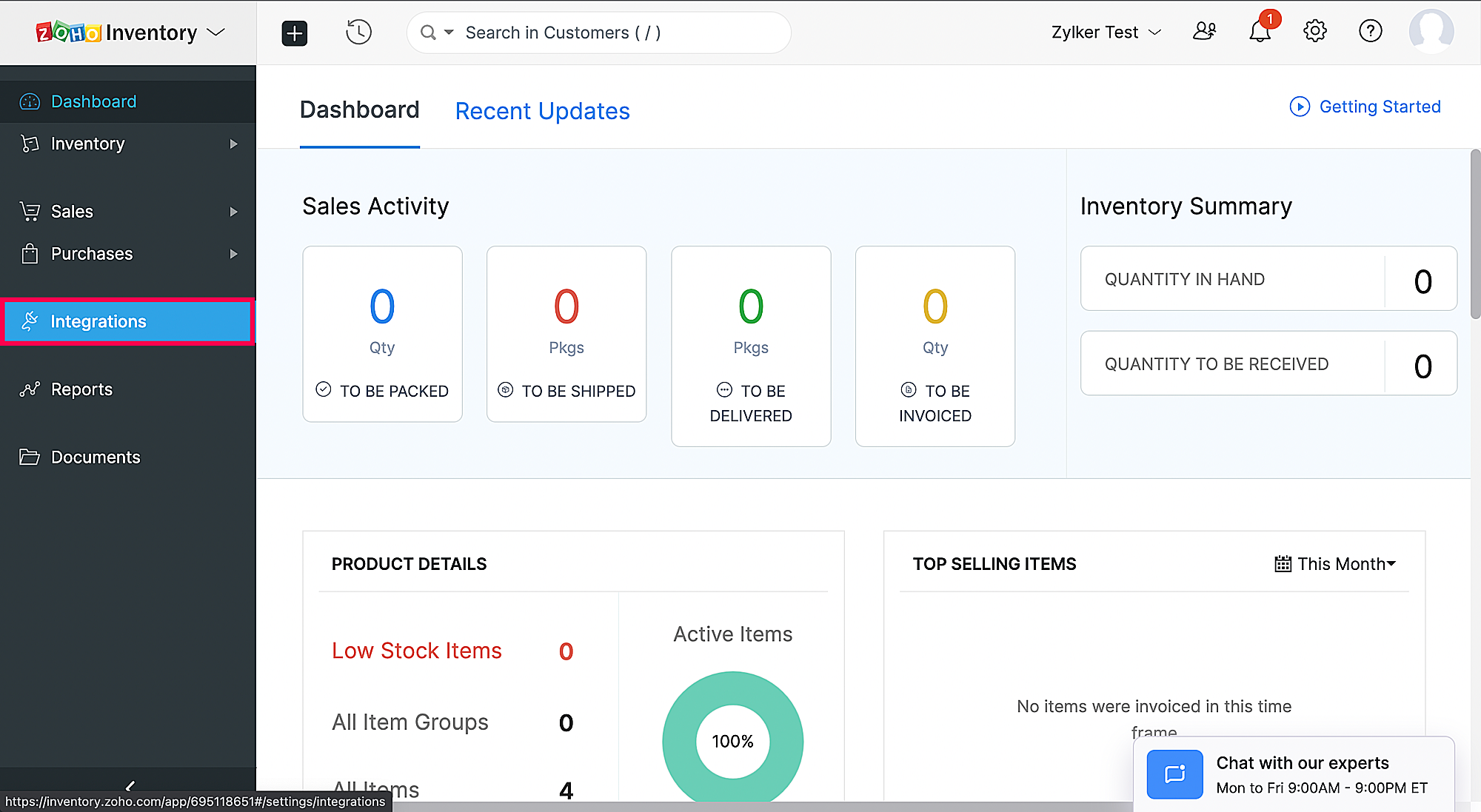 Zoho Sign Integration For Zoho Inventory