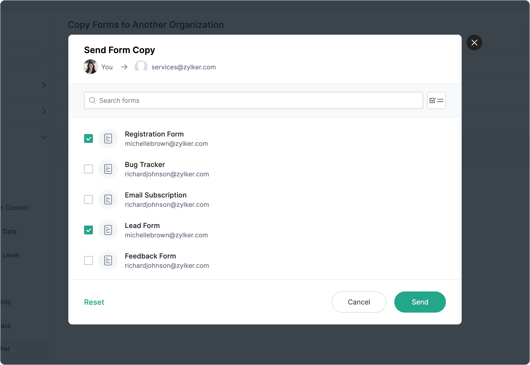 Select forms