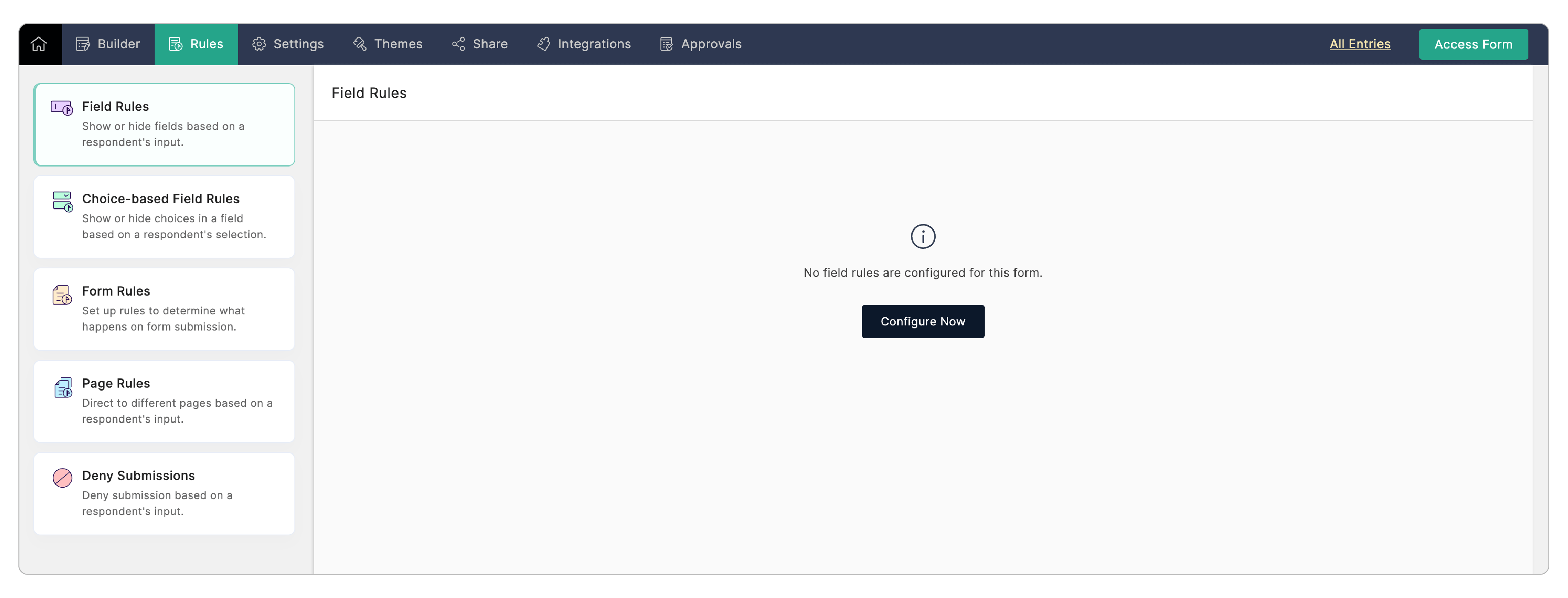 Configuring Field Rule