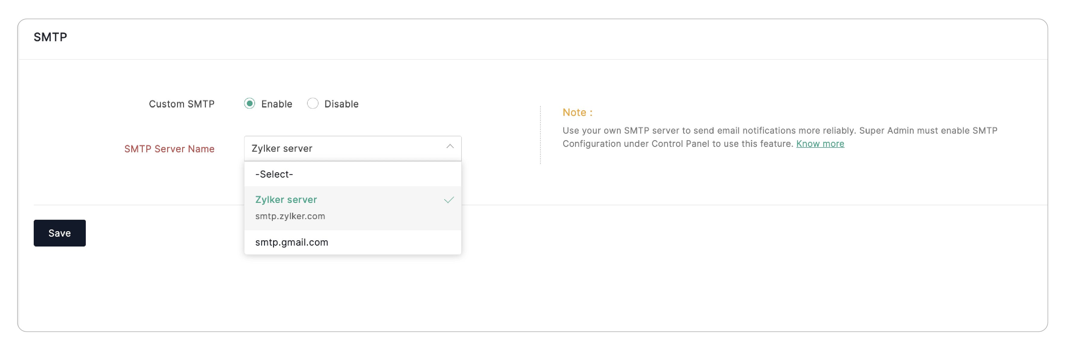 Custom SMTP Server