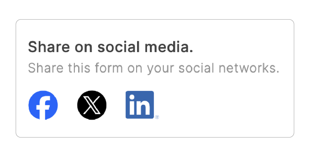 Share form on social media