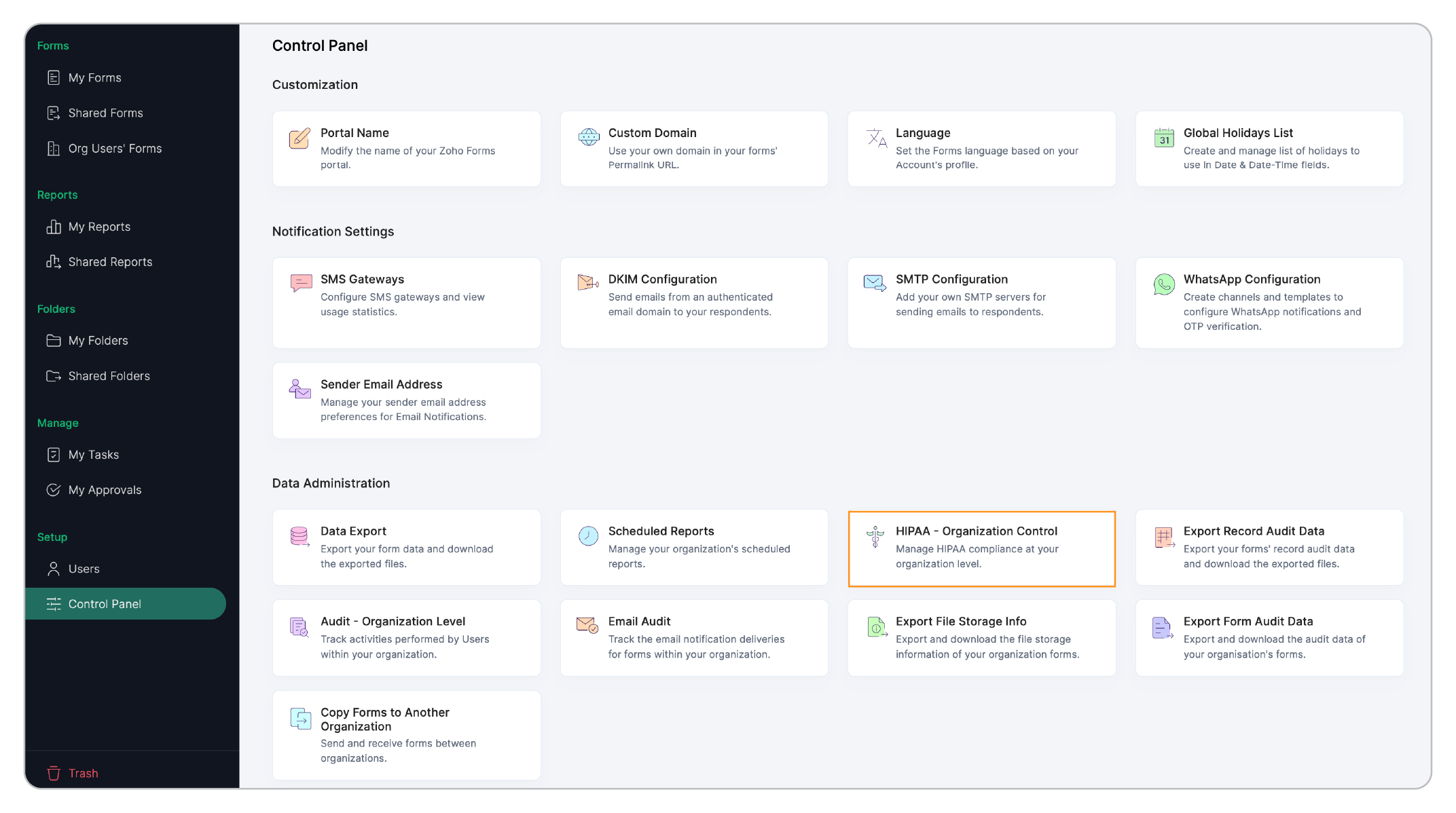 HIPAA - Organization Control