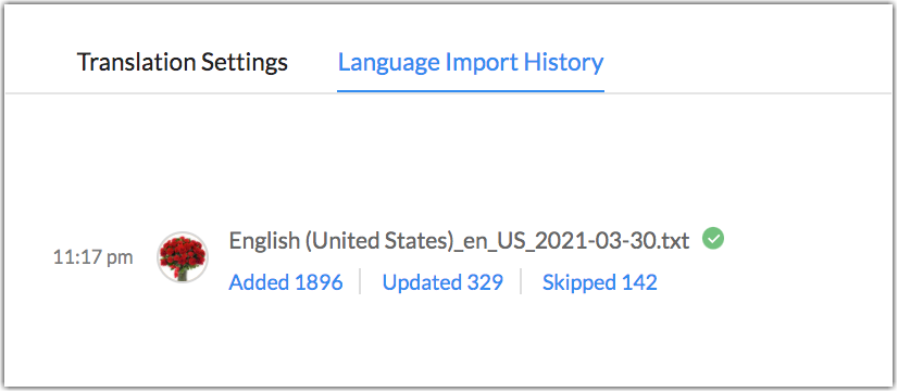 Importing language translations