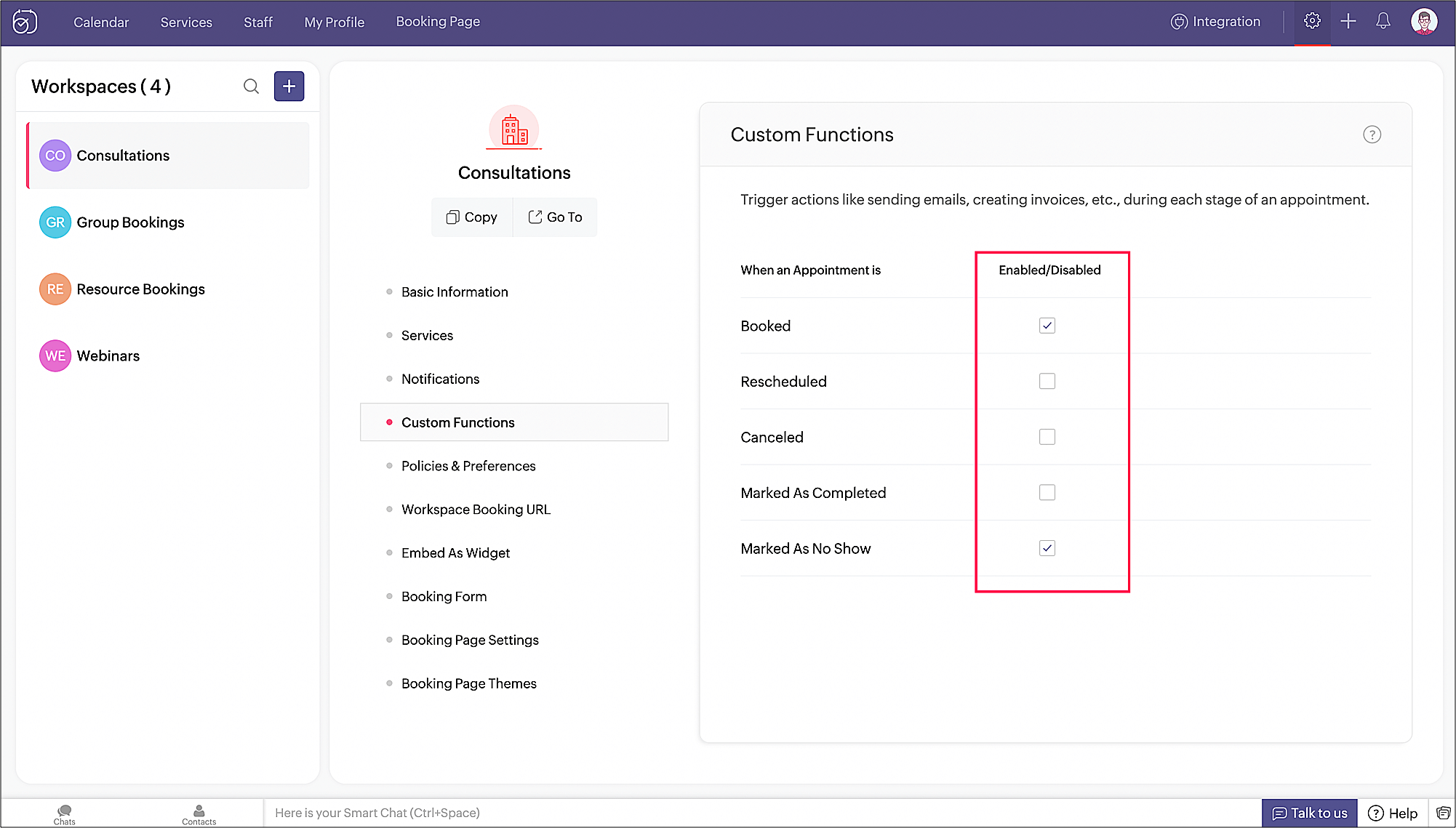 Custom Functions | Help - Zoho Bookings