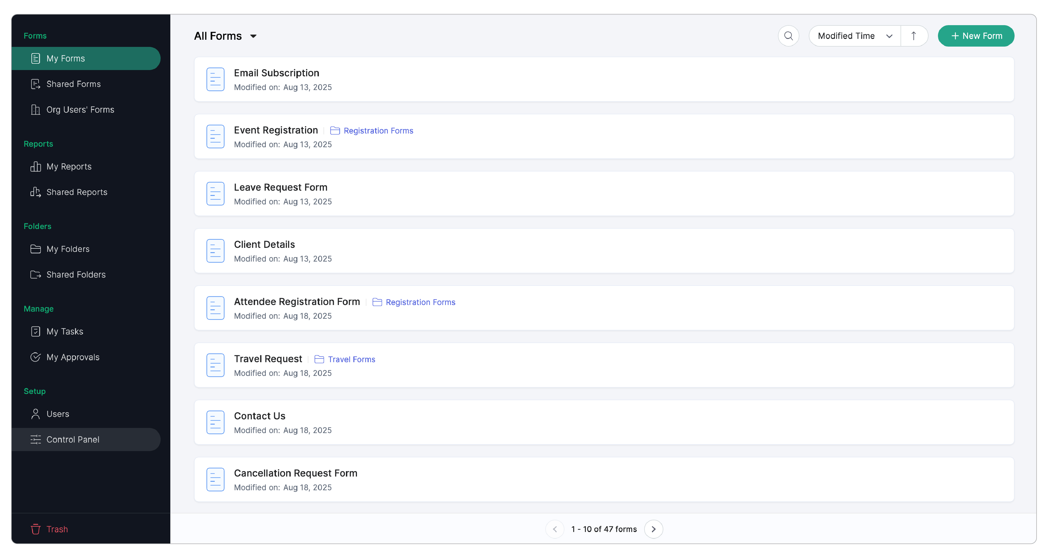 Click Control Panel