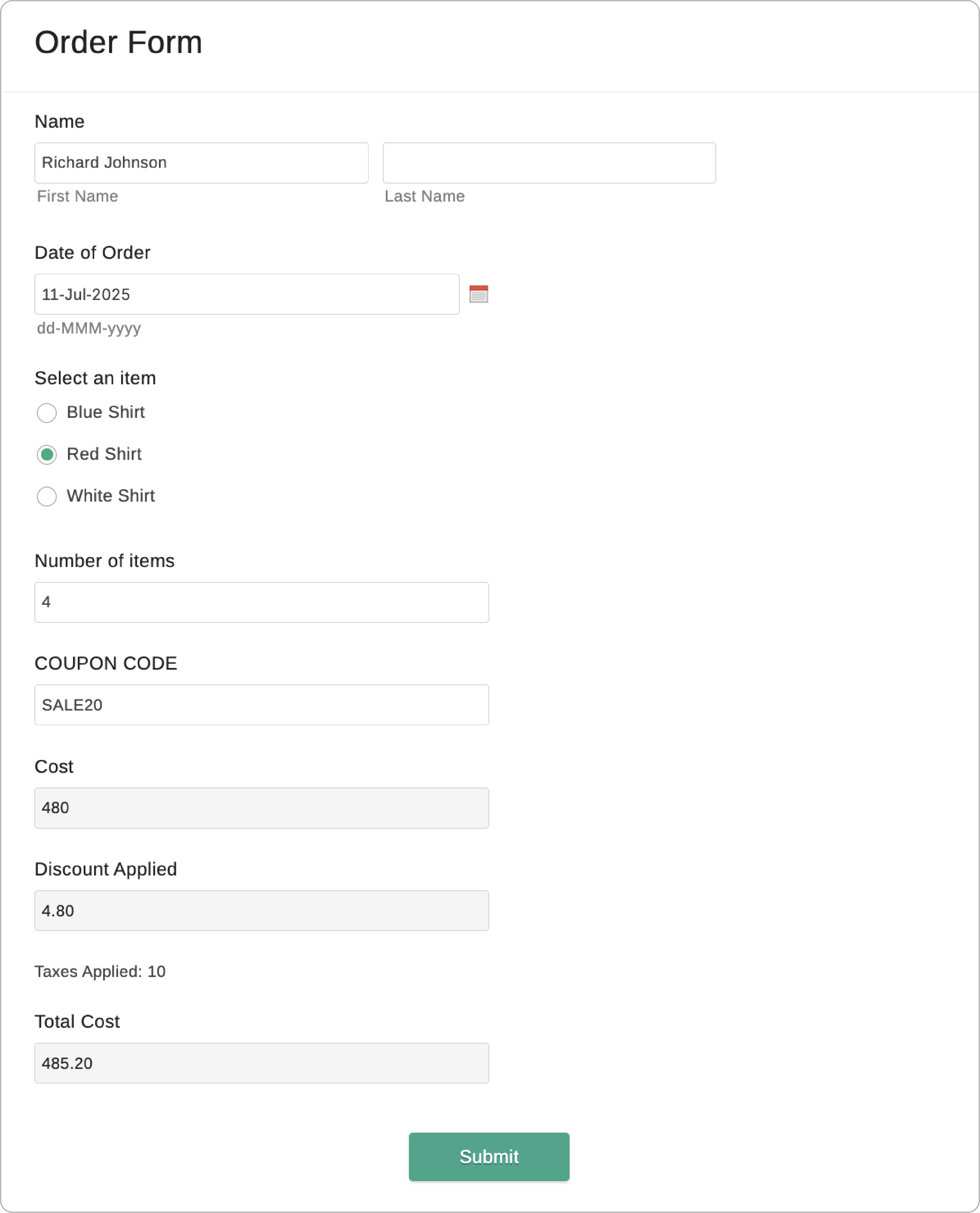Position of fields involved in Formula field