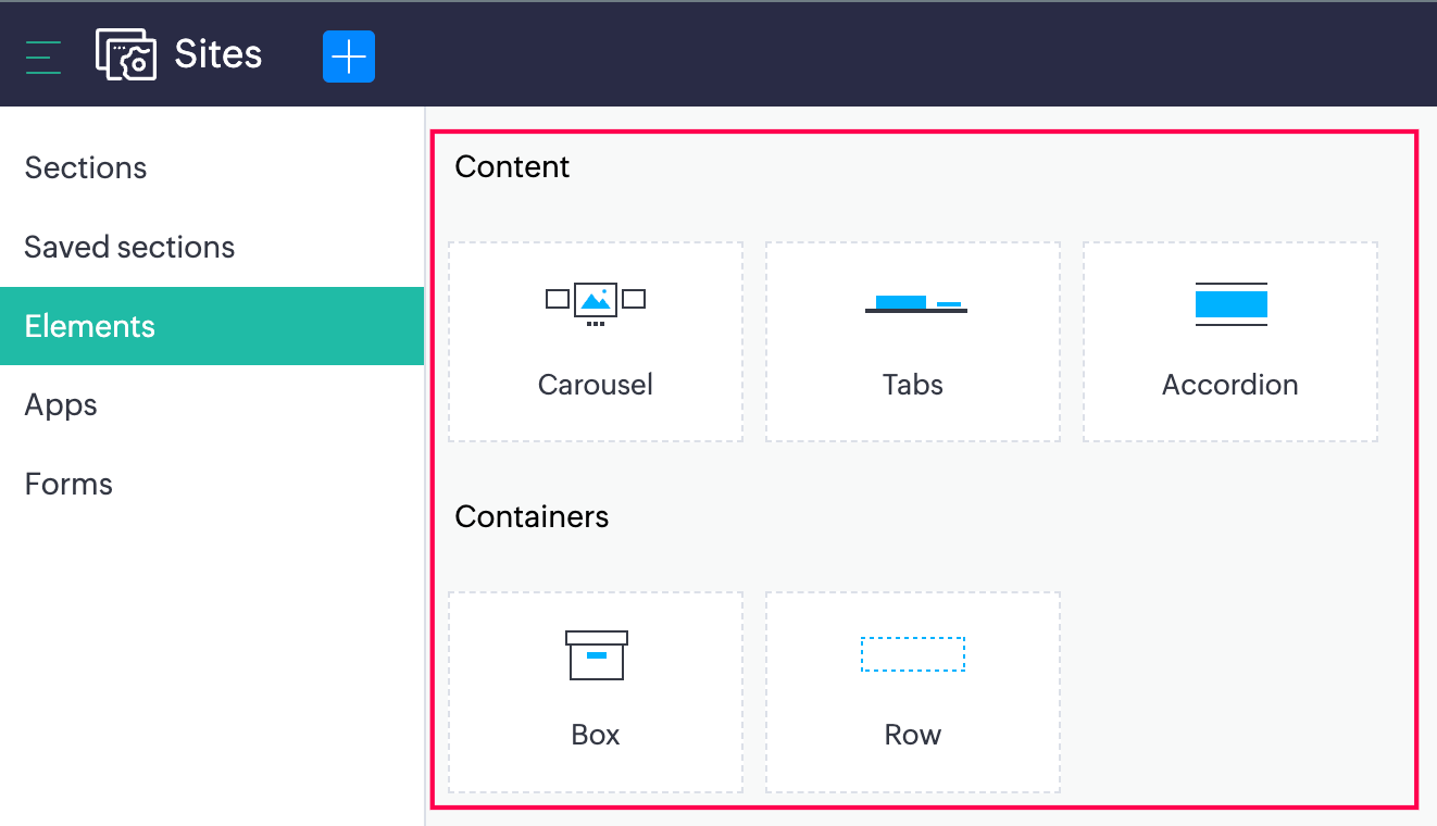 Elements - Content & Containers