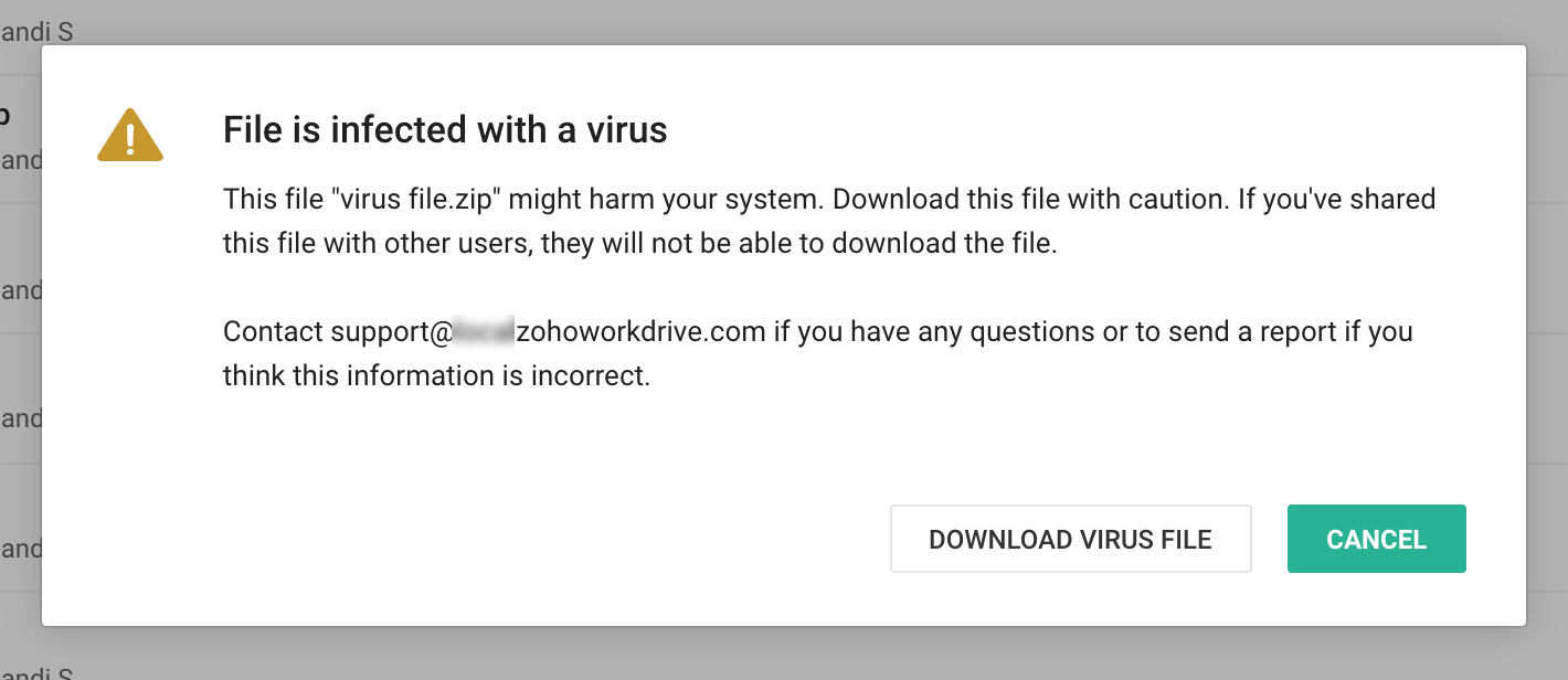Downloading virus files