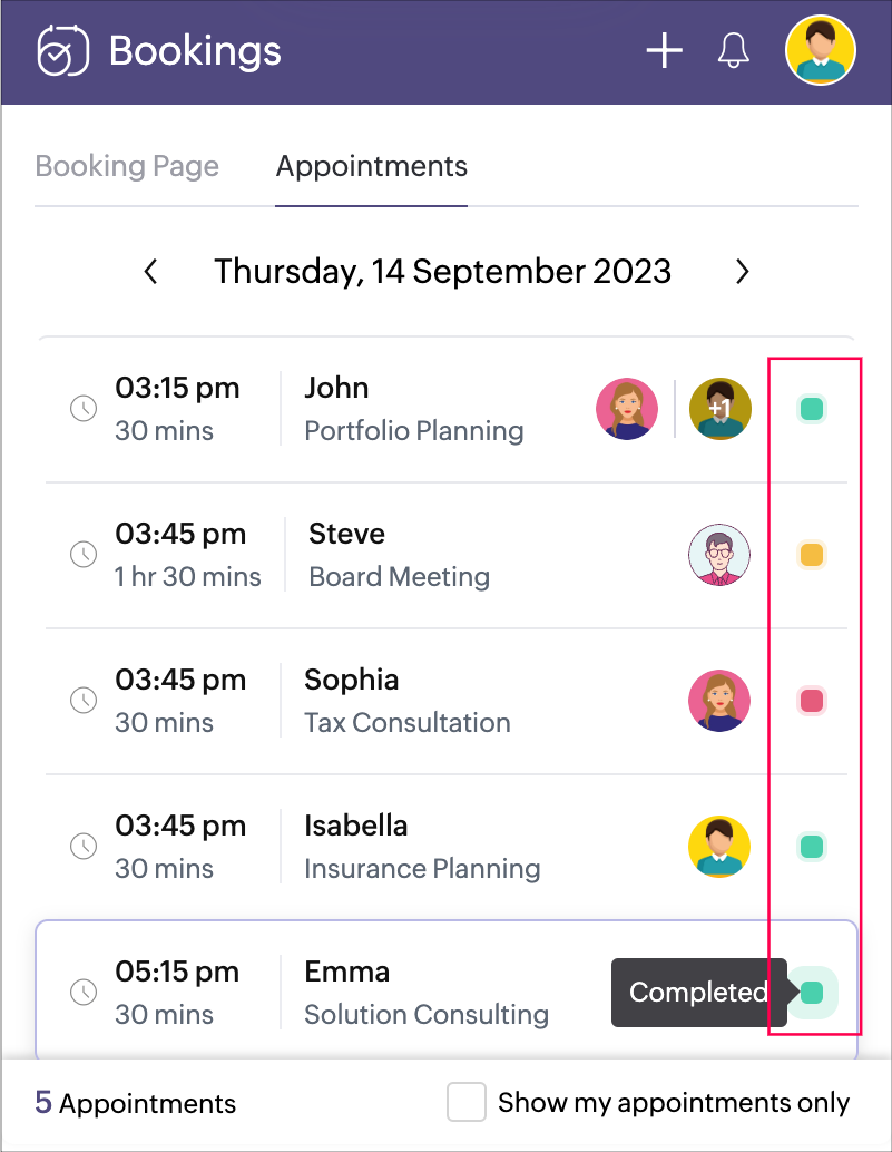 Zoho Bookings Browser Extension