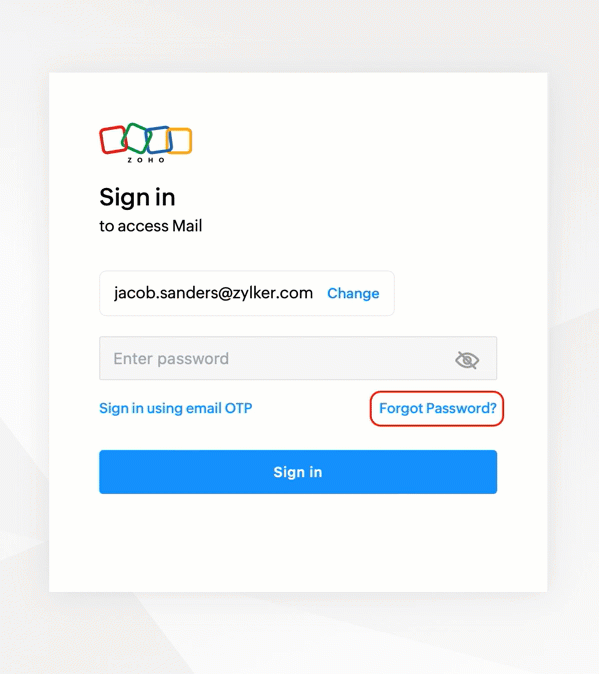 Zoho Mail Login - Sign in to your Zoho Mail account