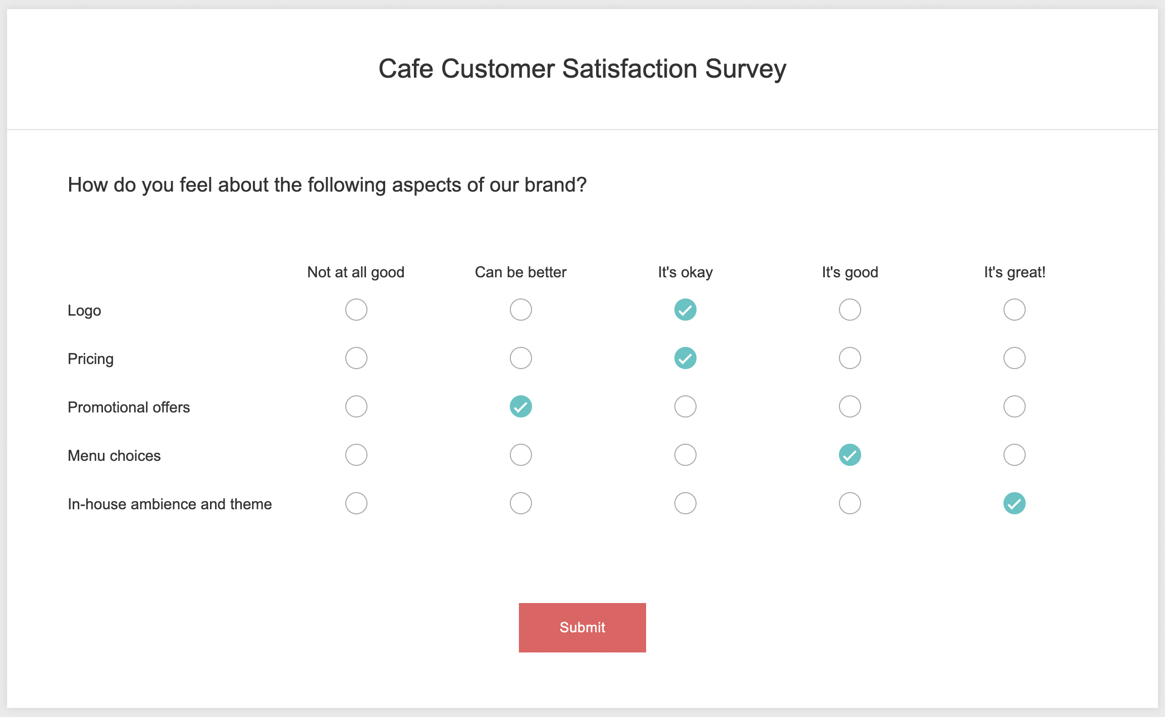 How to Create Matrix Questions in Zoho Survey Online Help Guide