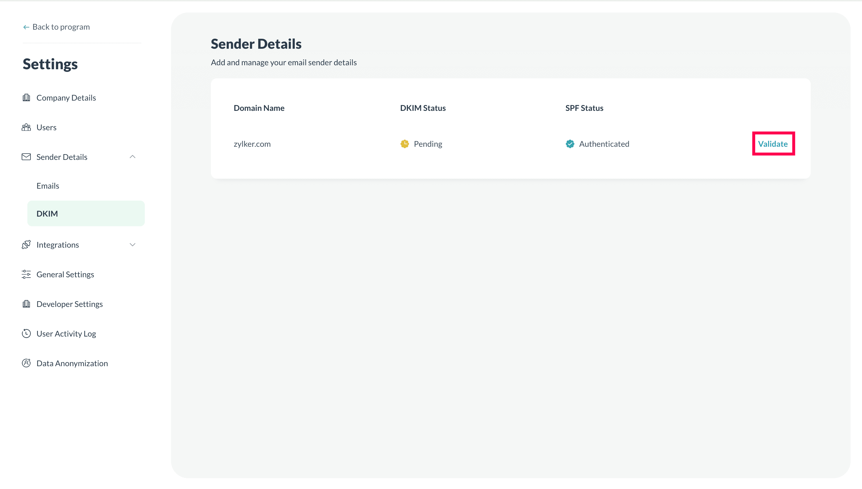Zoho Thrive - SPF and DKIM