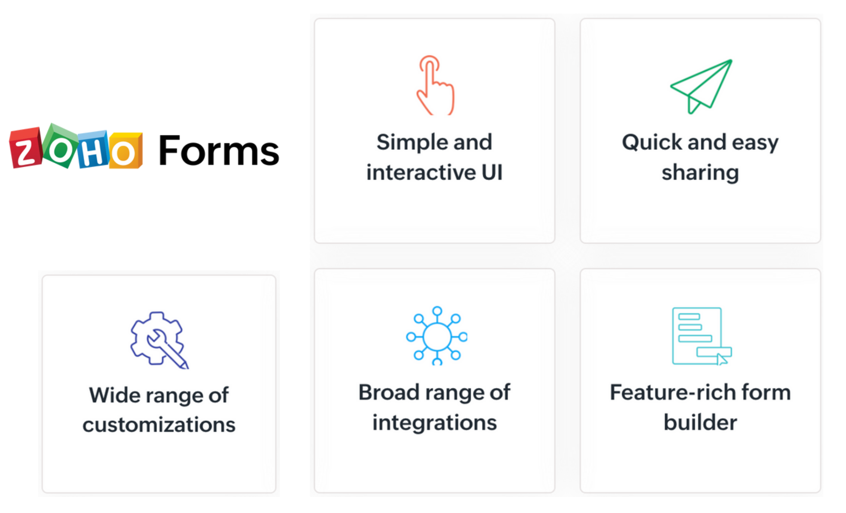 Zoho Forms advantages