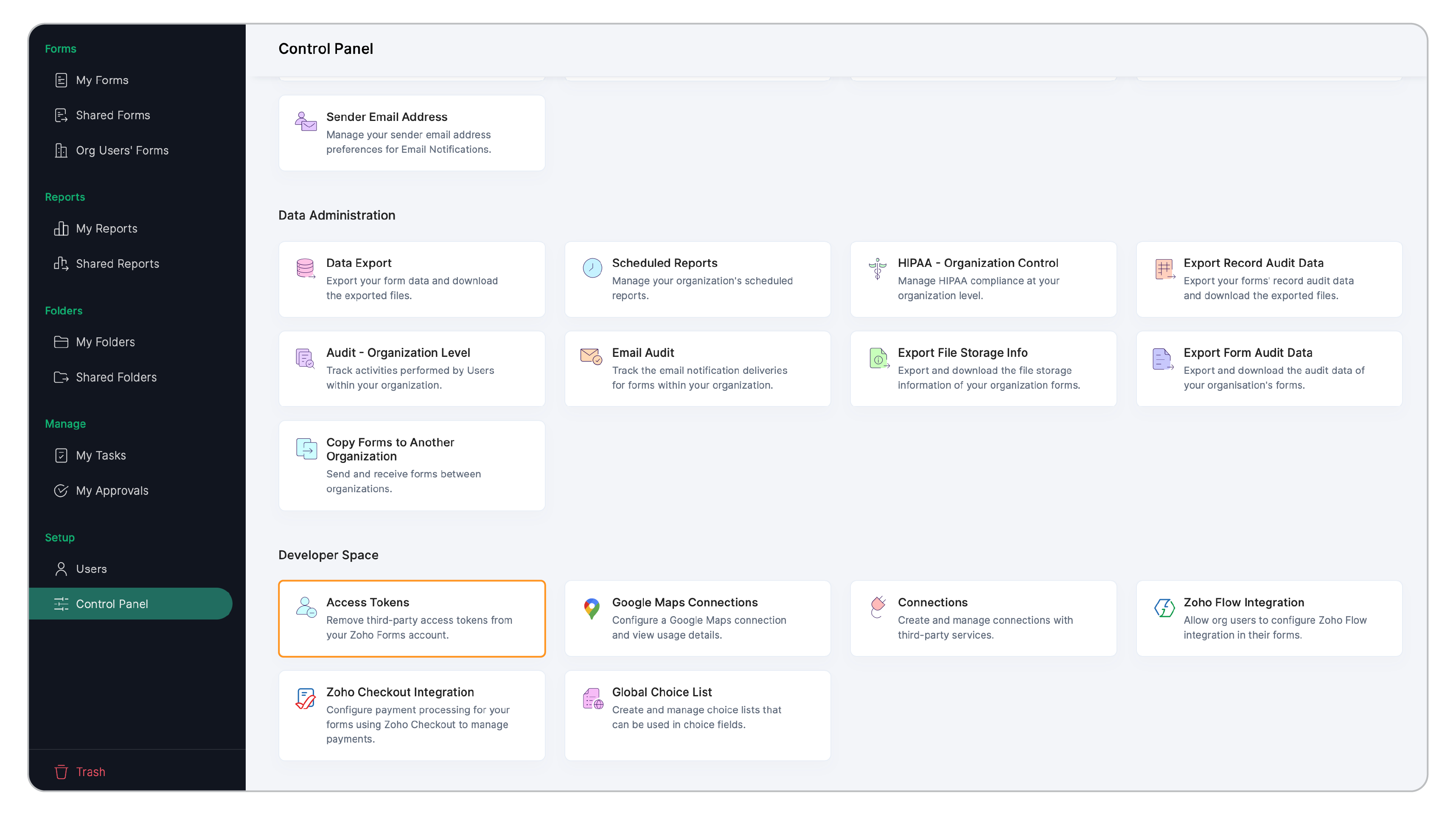 Click Access Tokens