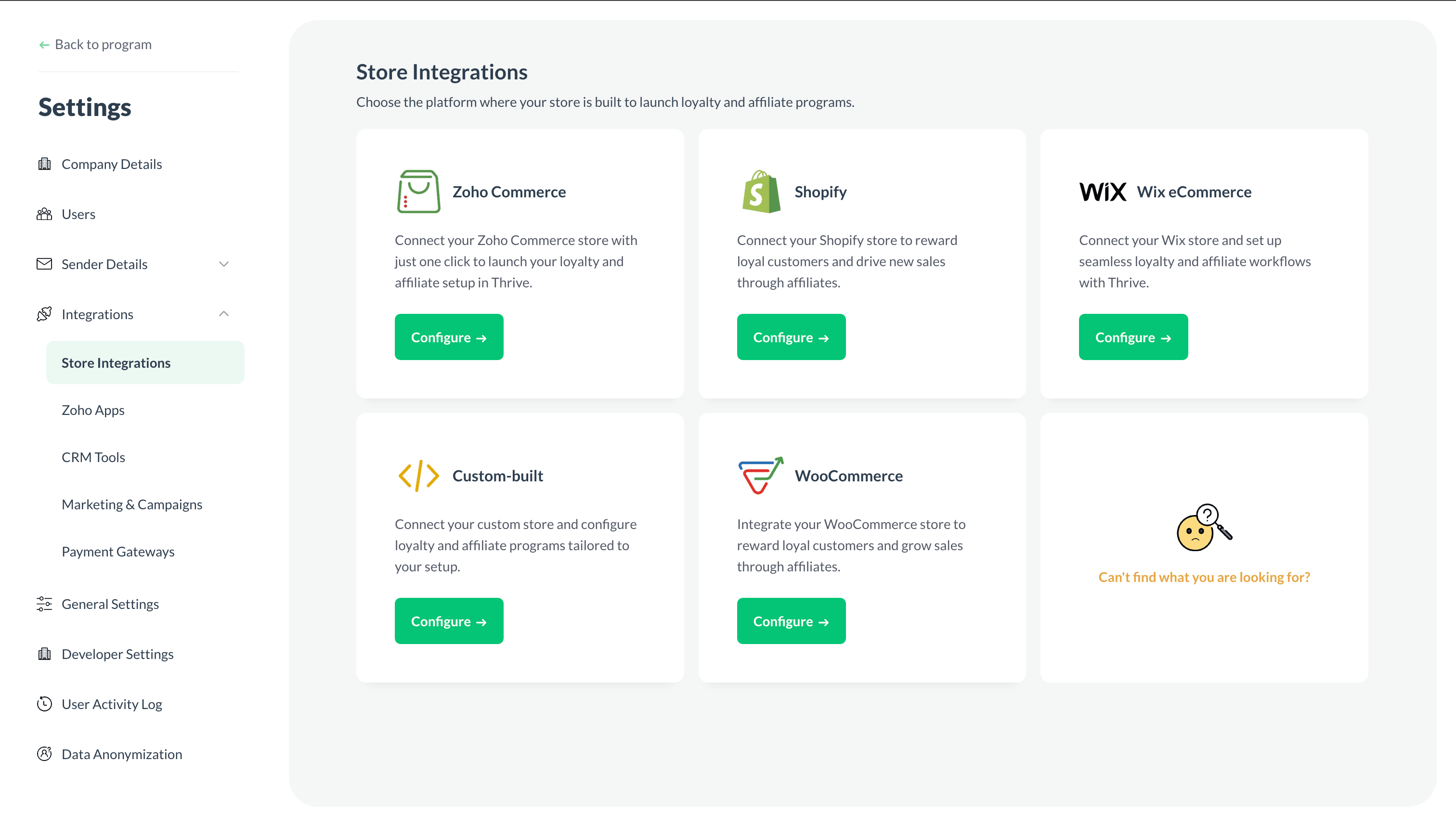 Shopify - Zoho Thrive Integration