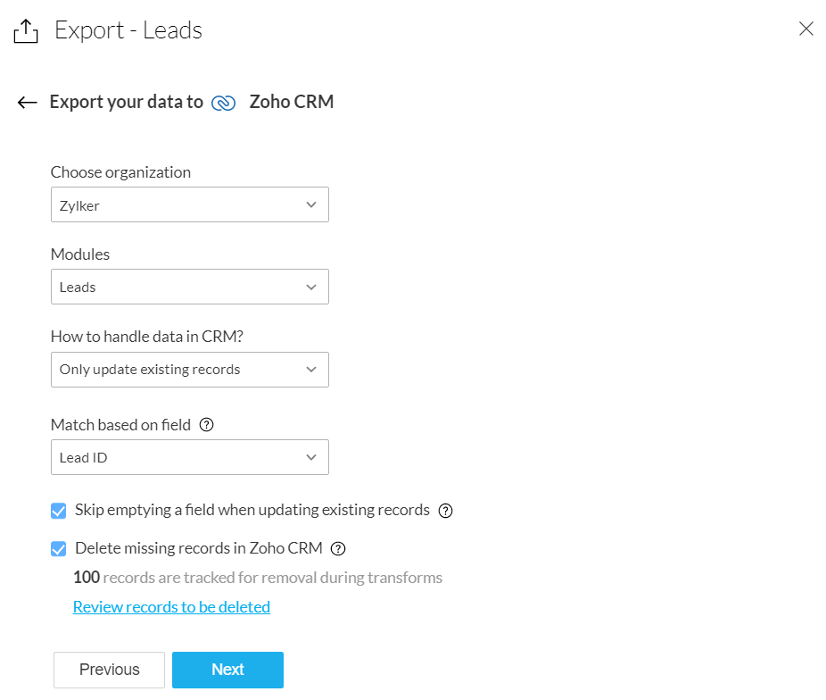 How To Export Data To Zoho CRM?