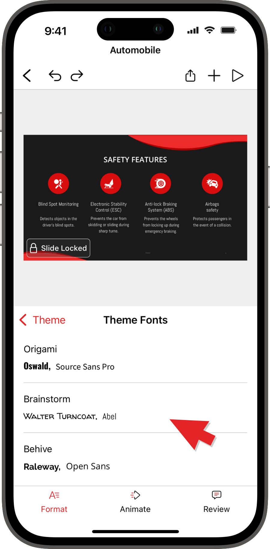 Change theme fonts