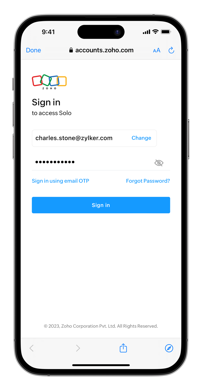 Zoho_Solo_Signin