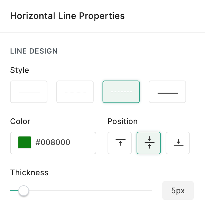 Horizontal Line Properties