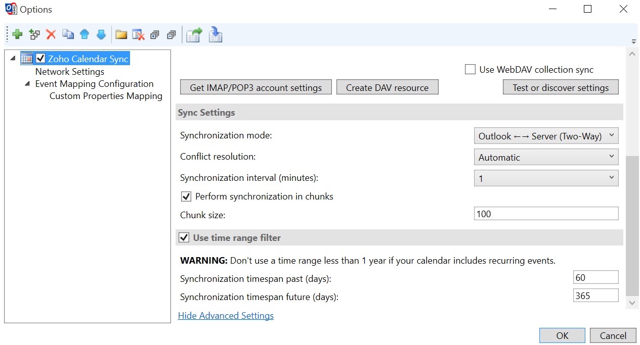 CalDAV Synchronizer for Outlook Zoho Calendar