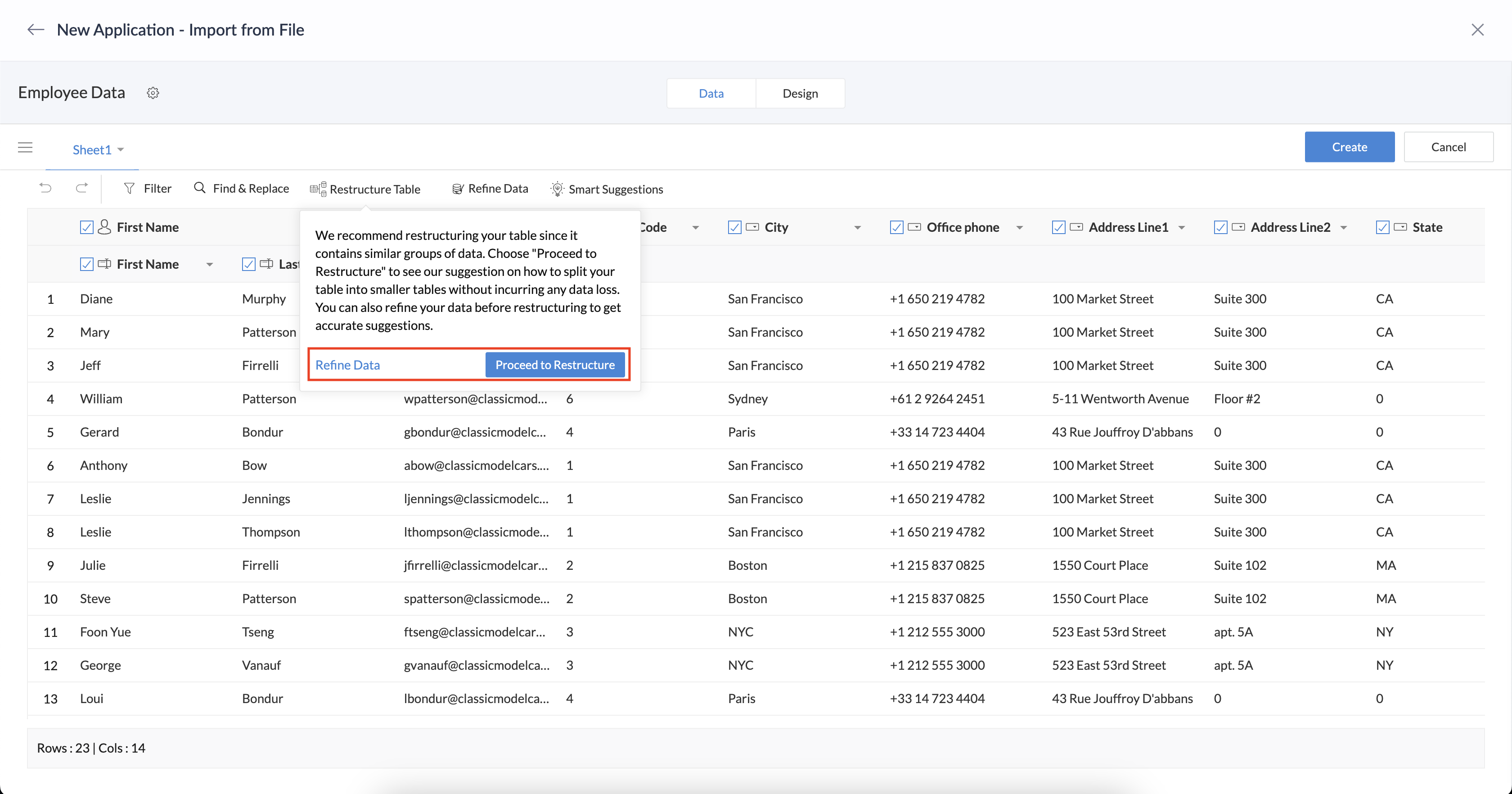 Create A Form By Importing Data | Zoho Creator Help