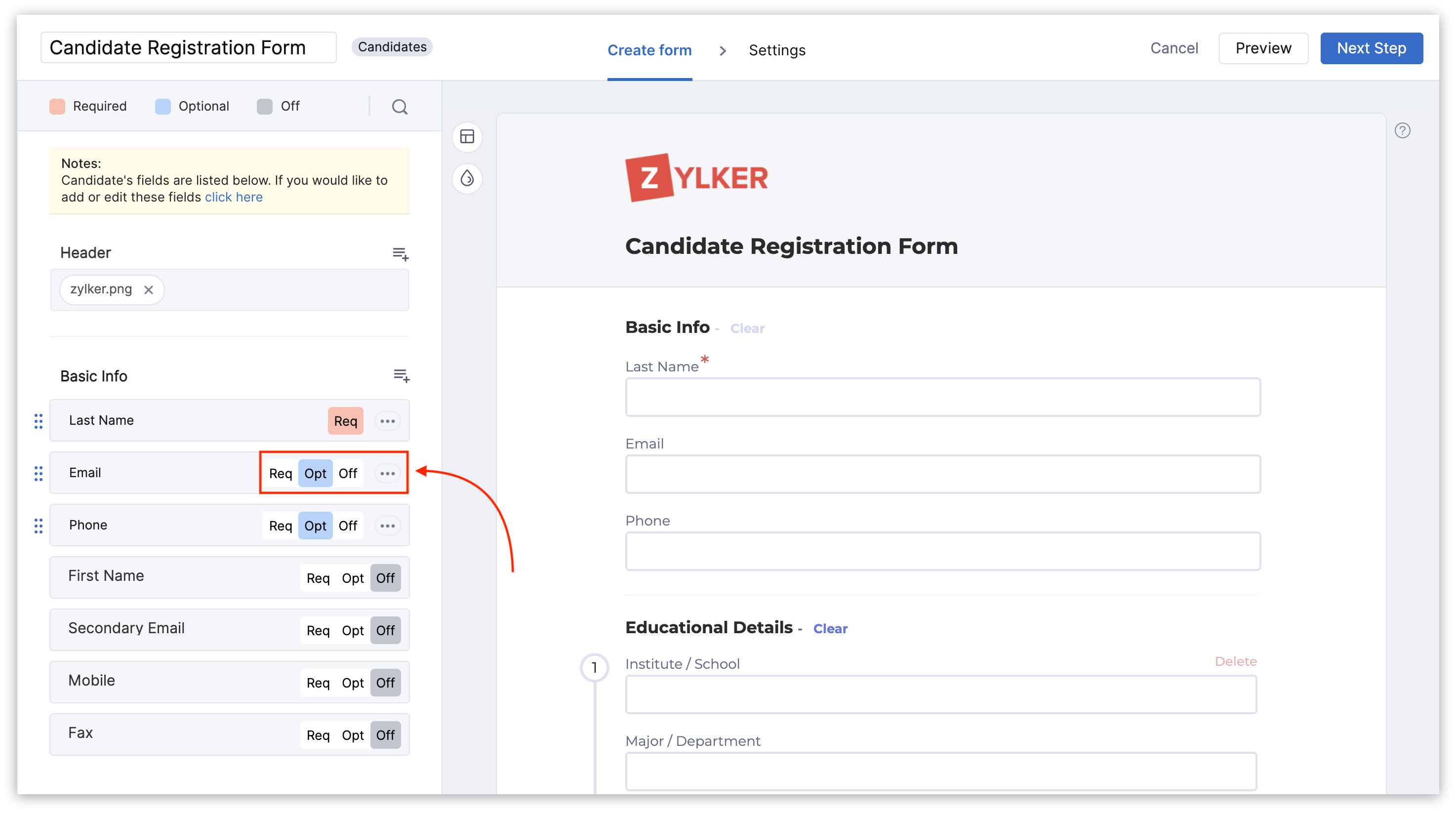 Zoho Recruit | Webforms