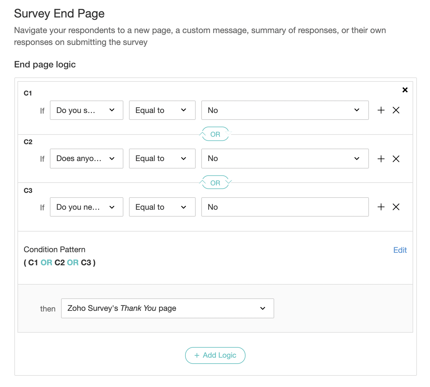 Customize The Survey End Page In Zoho Survey | Online Help Guide