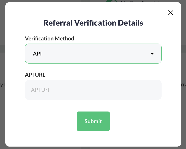 Referral verification details