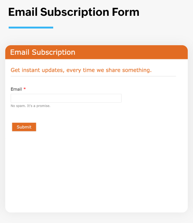 Email Subscription Form