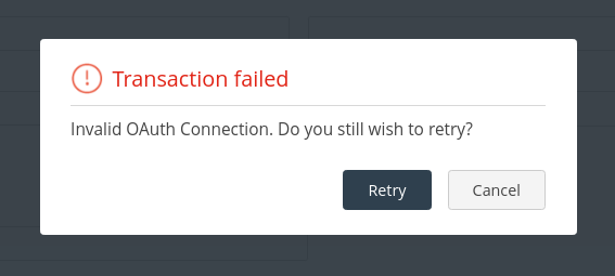 Error on submitting private form