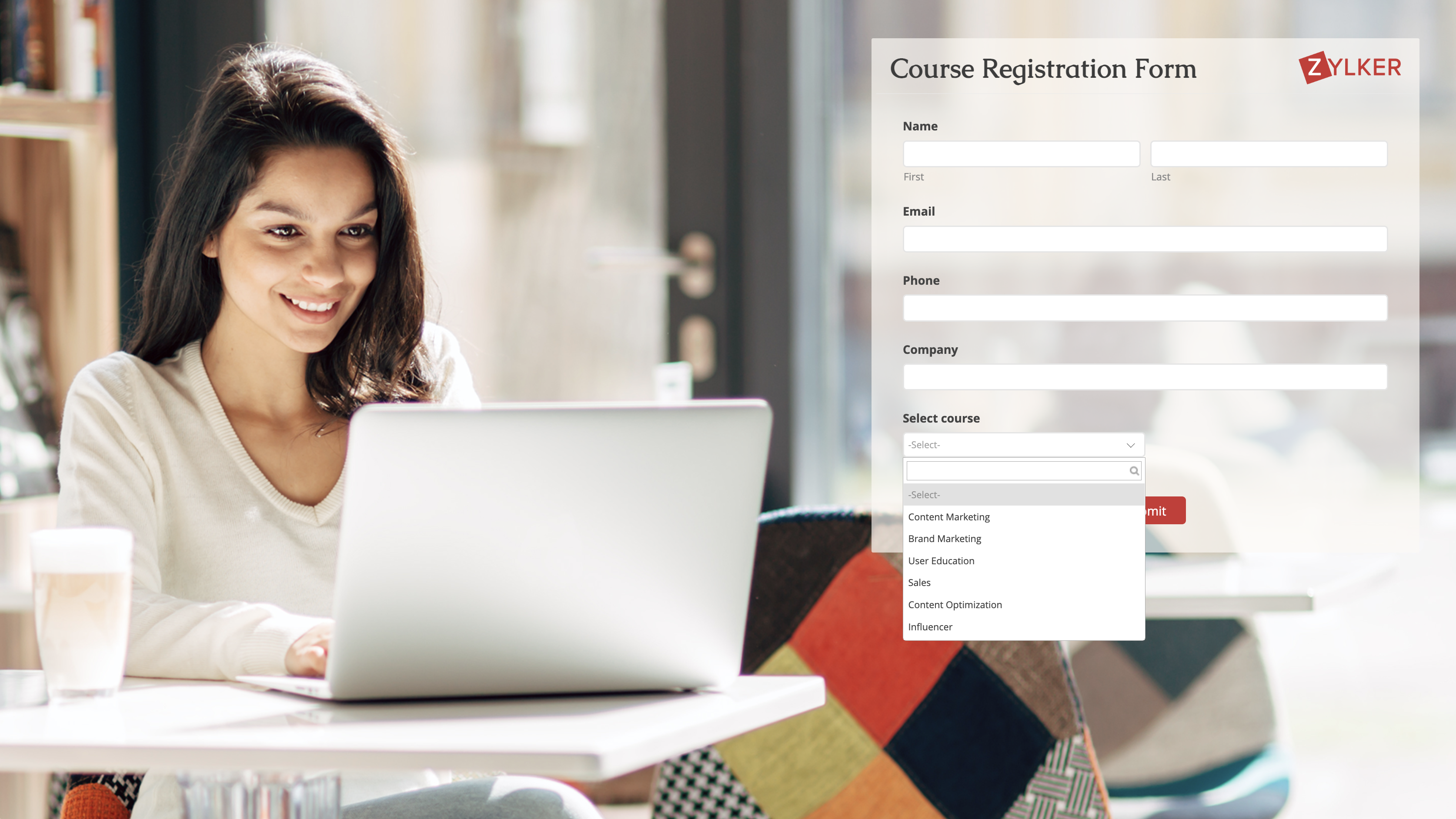 Dropdown choices save space on the form