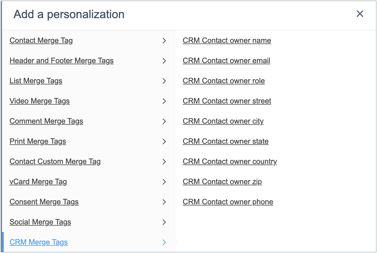 crm merge tag